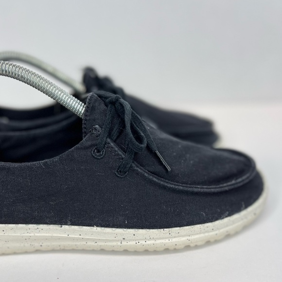 HEY DUDE WOMEN'S WENDY L BLACK Sz 7 WOMEN’S SHOES Comfort Loafers XLNT CLEAN - Picture 6 of 15